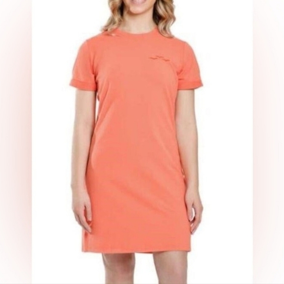 ❤ Lazypants T-Shirt Dress Orange Women's Various Sizes Cotton Blend Short Sleeve - Picture 1 of 10